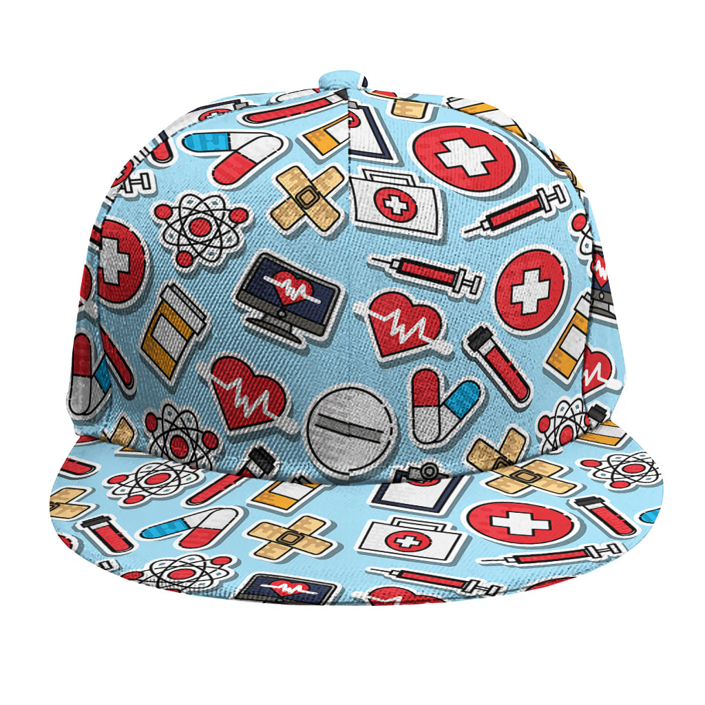 Colorful Medical Pattern Print Snapback Cap