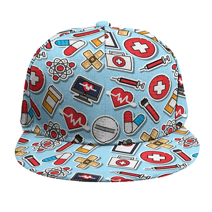 Colorful Medical Pattern Print Snapback Cap
