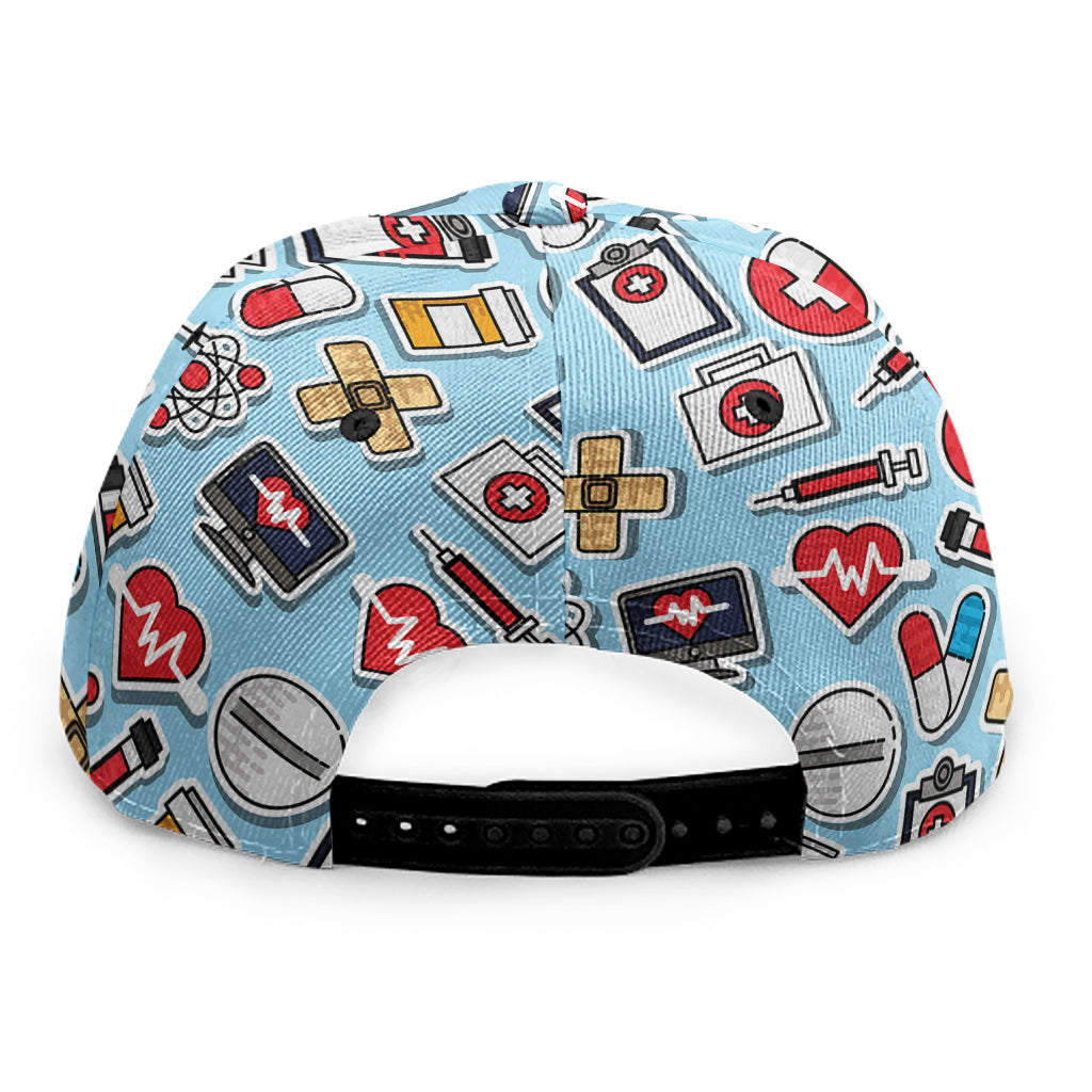 Colorful Medical Pattern Print Snapback Cap