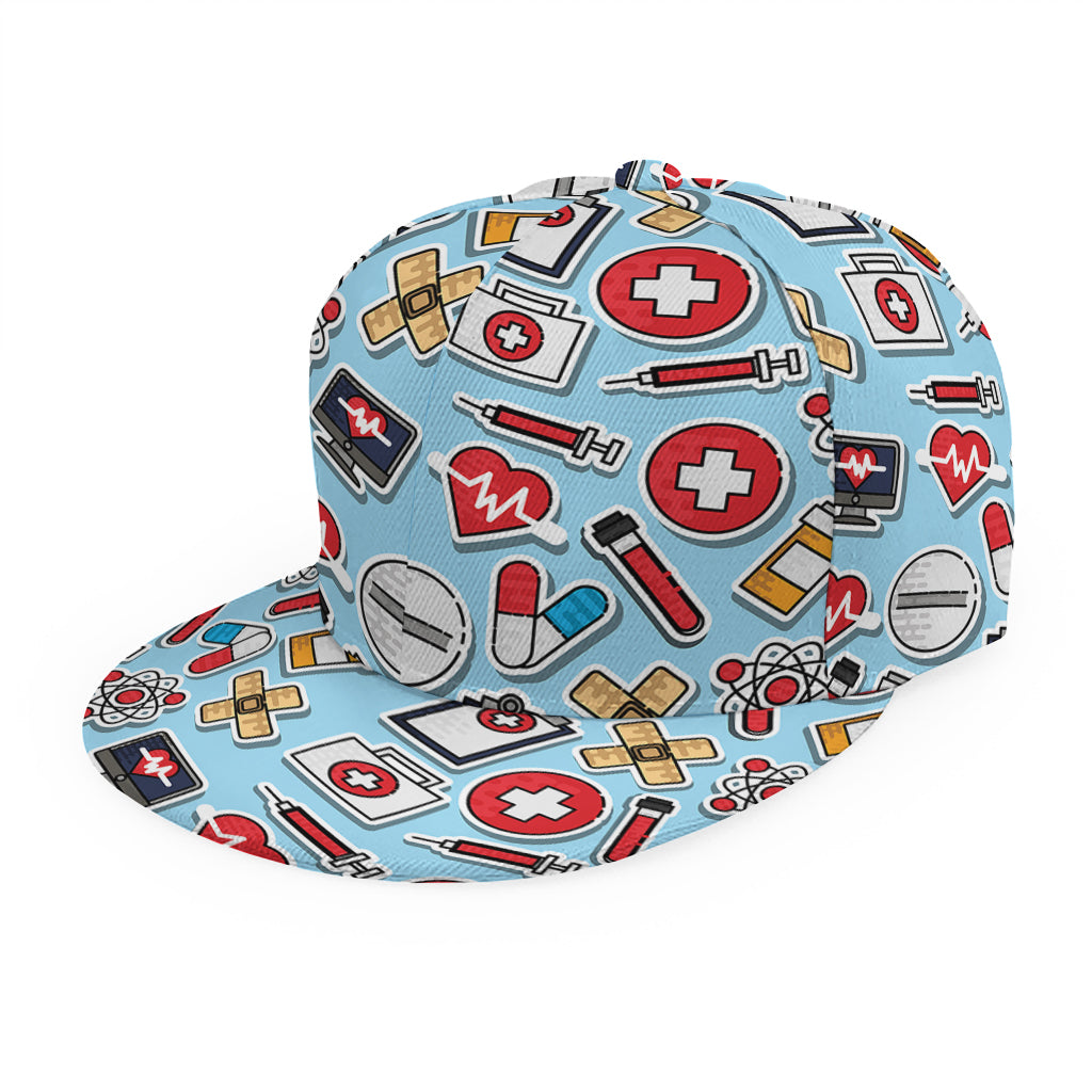 Colorful Medical Pattern Print Snapback Cap