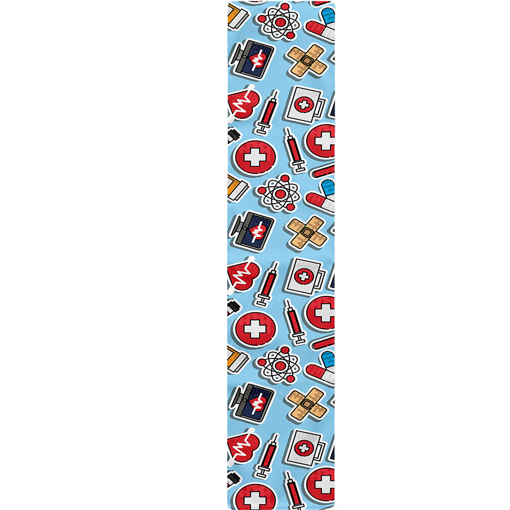 Colorful Medical Pattern Print Table Runner