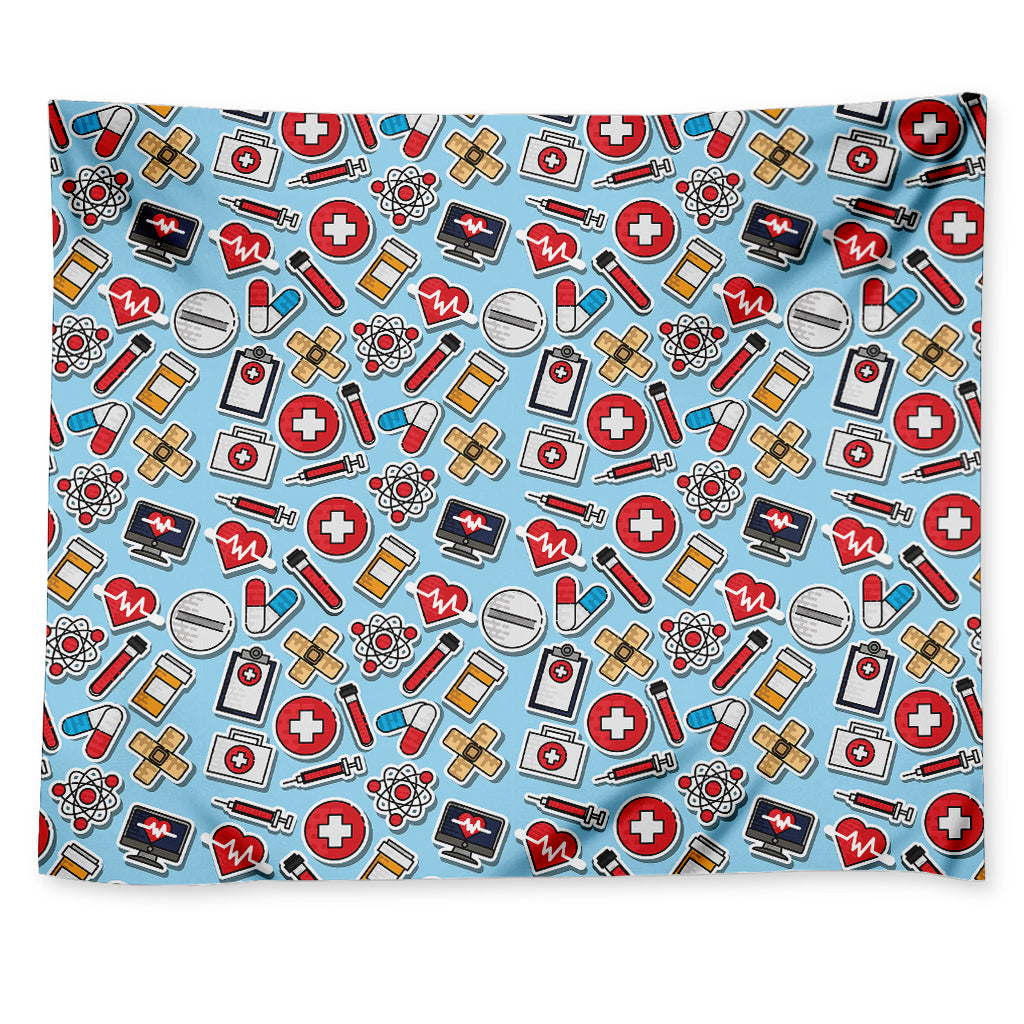 Colorful Medical Pattern Print Tapestry