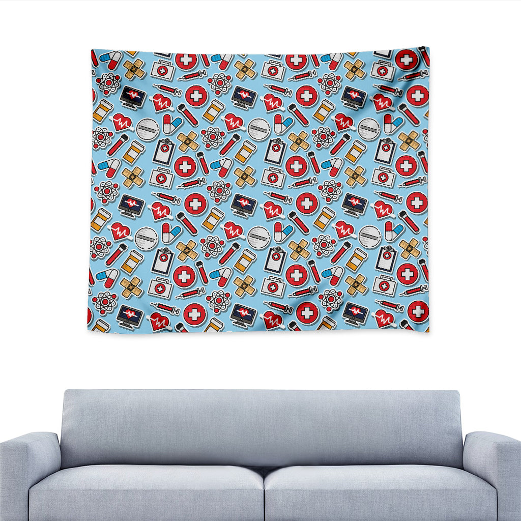 Colorful Medical Pattern Print Tapestry