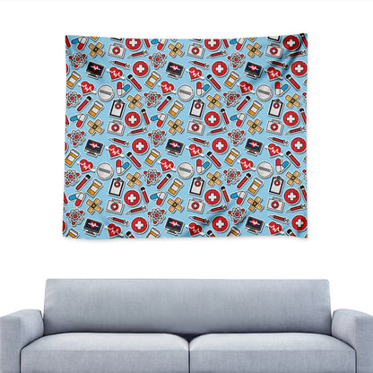 Colorful Medical Pattern Print Tapestry