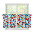 Colorful Medical Pattern Print Tier Curtains