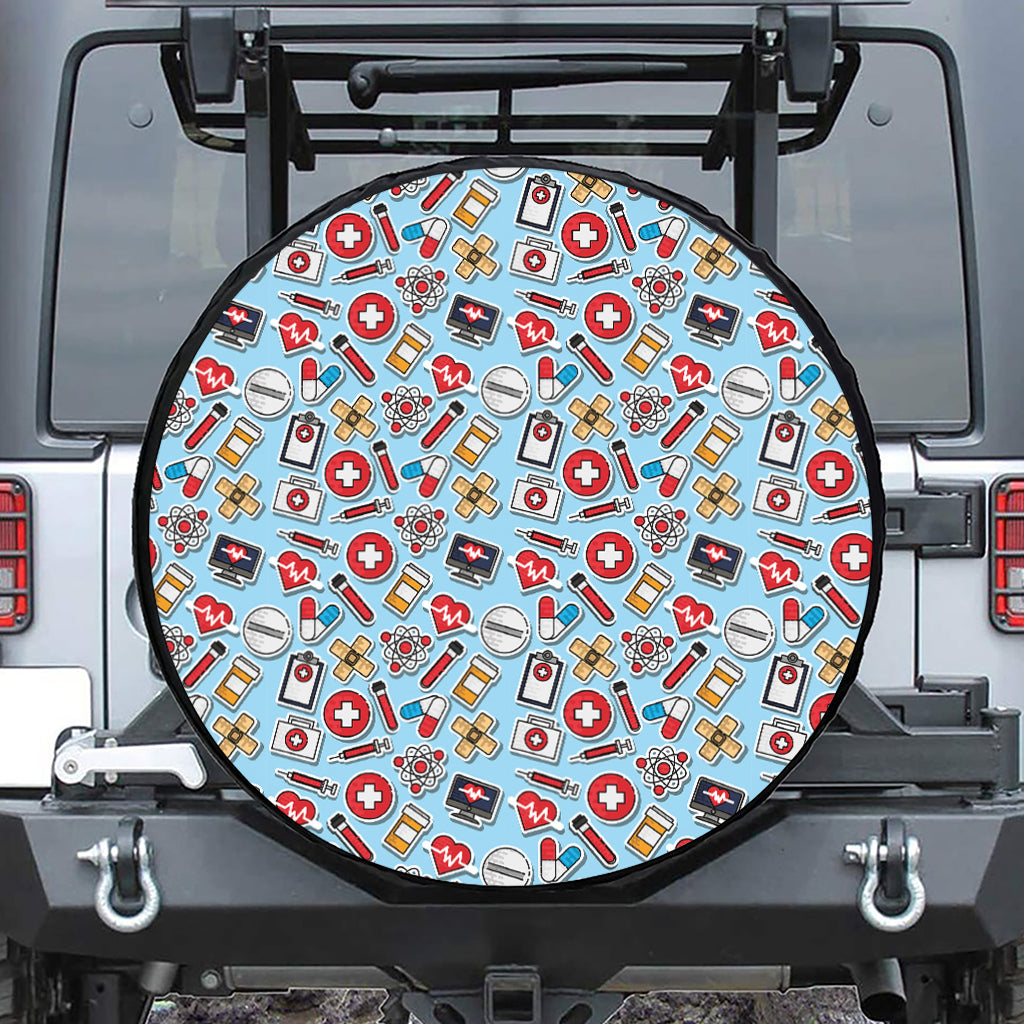 Colorful Medical Pattern Print Tire Cover