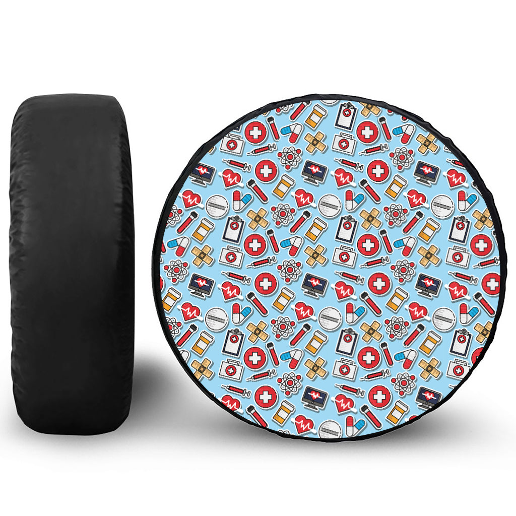 Colorful Medical Pattern Print Tire Cover