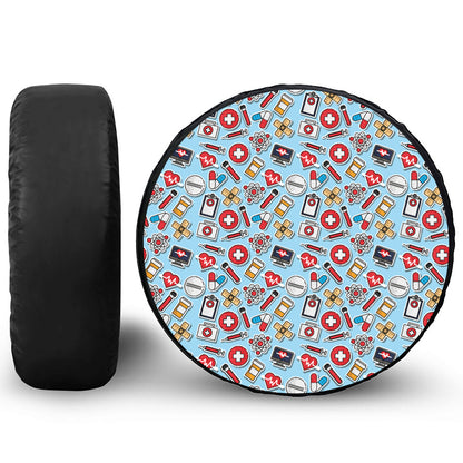 Colorful Medical Pattern Print Tire Cover