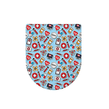 Colorful Medical Pattern Print Toilet Lid Cover