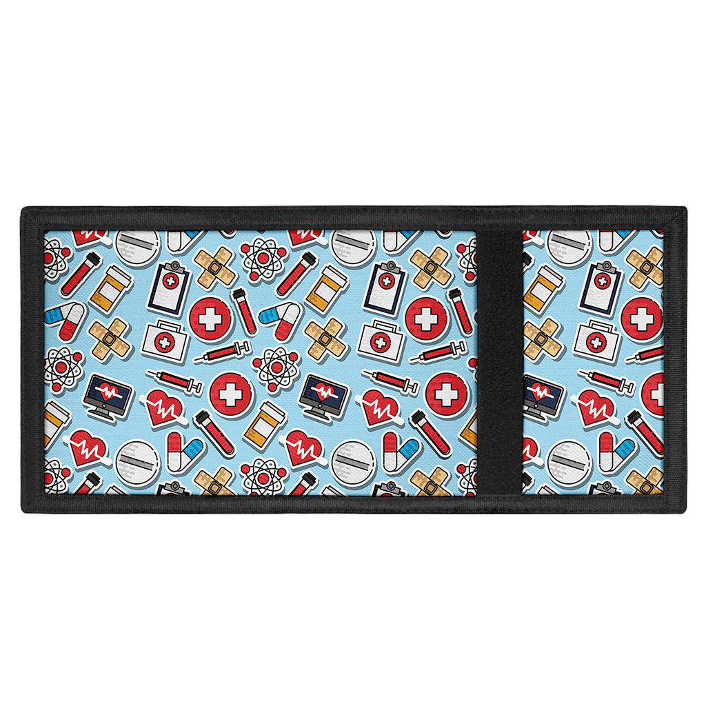 Colorful Medical Pattern Print Trifold Wallet