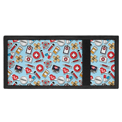 Colorful Medical Pattern Print Trifold Wallet
