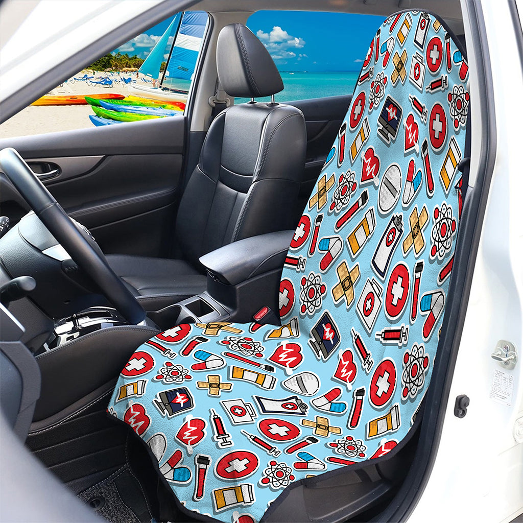 Colorful Medical Pattern Print Waterproof Car Seat Cover