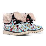 Colorful Medical Pattern Print Winter Boots