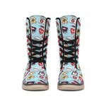 Colorful Medical Pattern Print Winter Boots