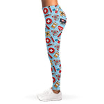 Colorful Medical Pattern Print Women's Leggings