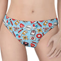 Colorful Medical Pattern Print Women's Thong