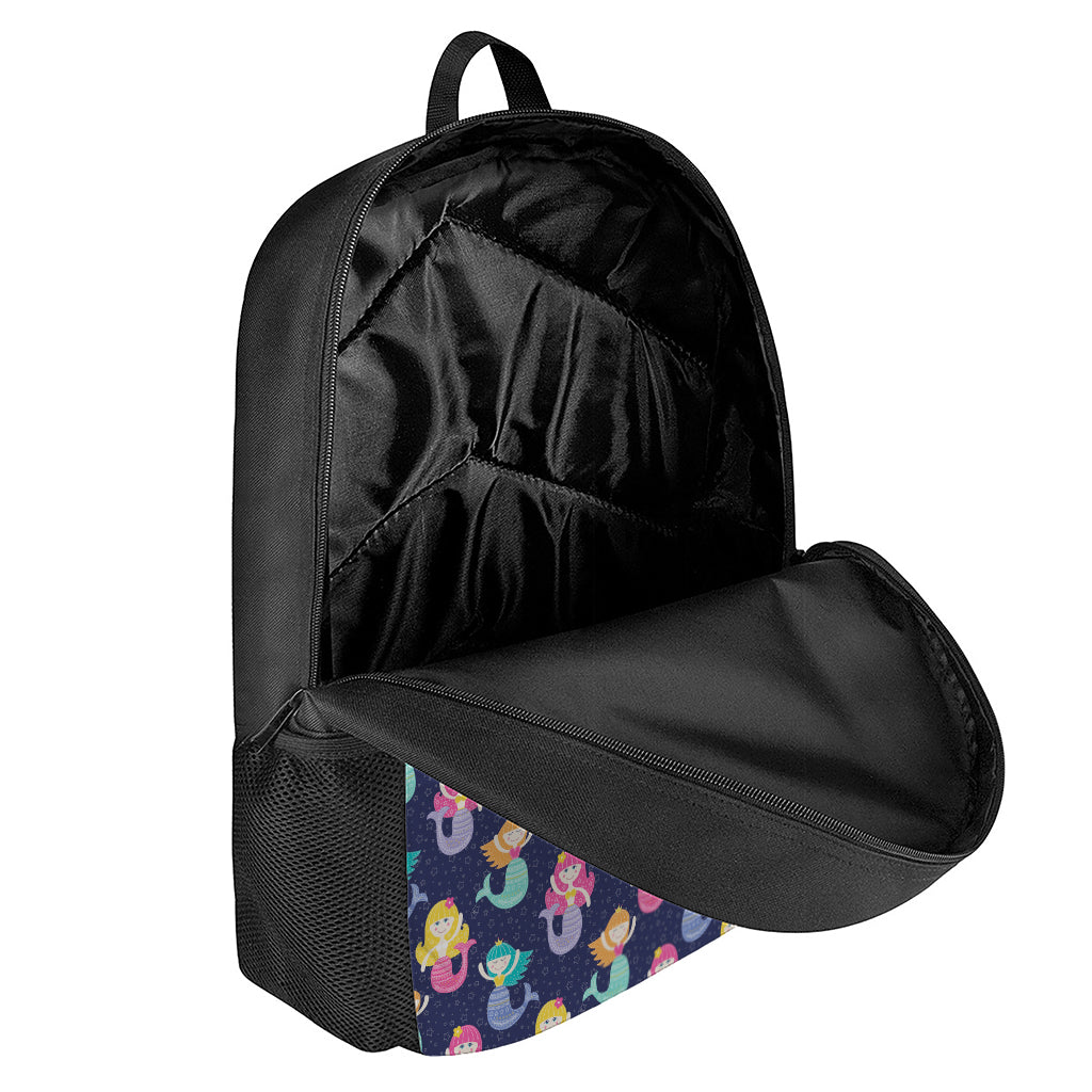 Colorful Mermaid Pattern Print 17 Inch Backpack