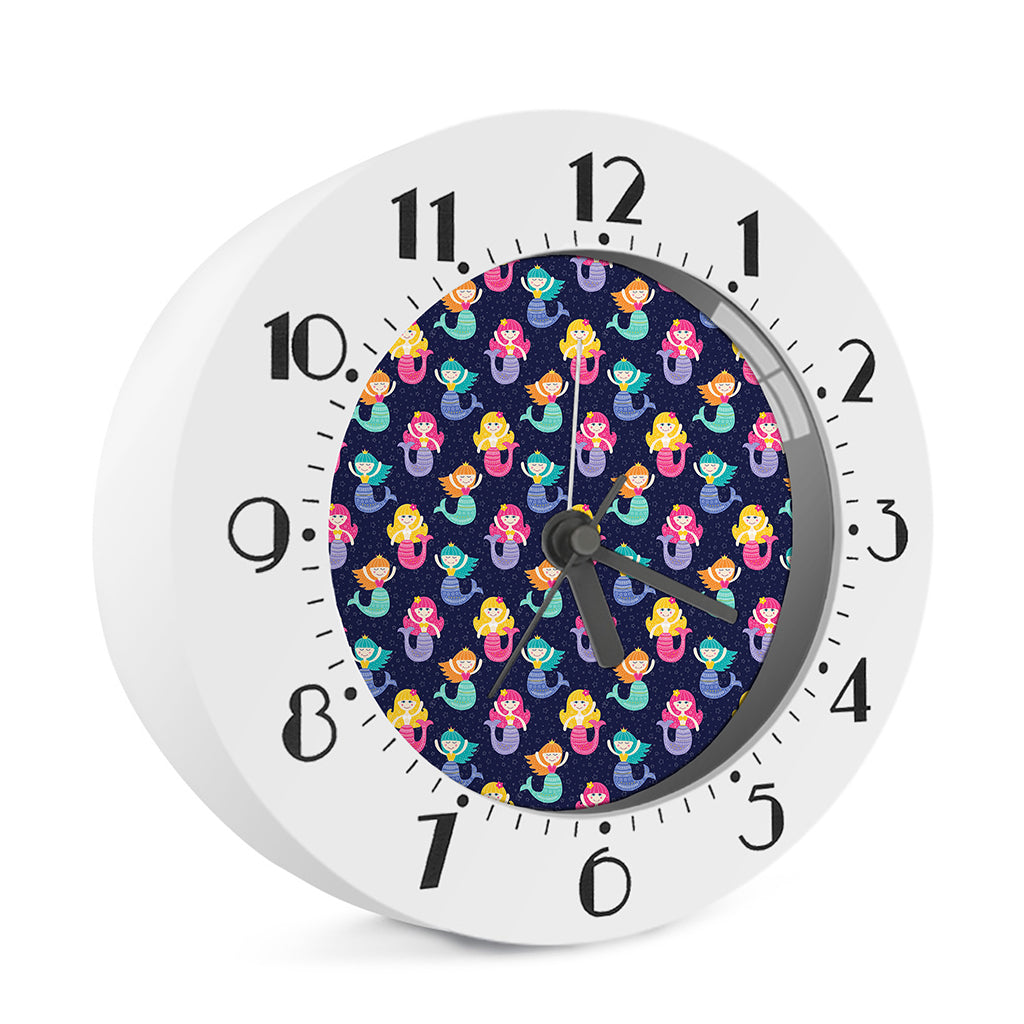 Colorful Mermaid Pattern Print Alarm Clock