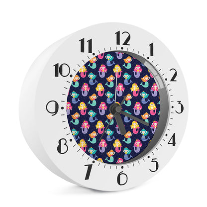 Colorful Mermaid Pattern Print Alarm Clock
