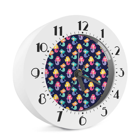 Colorful Mermaid Pattern Print Alarm Clock