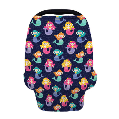 Colorful Mermaid Pattern Print Baby Seat Cover