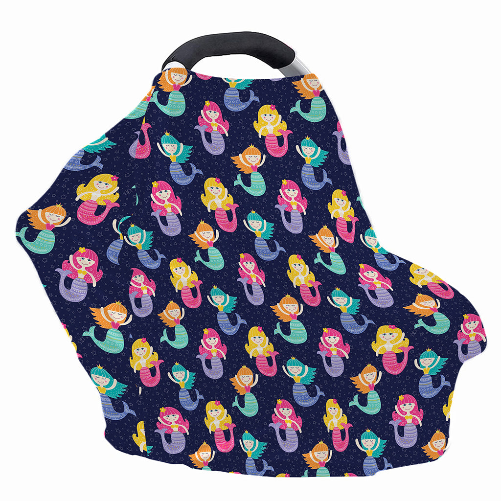 Colorful Mermaid Pattern Print Baby Seat Cover
