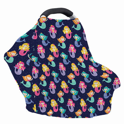 Colorful Mermaid Pattern Print Baby Seat Cover