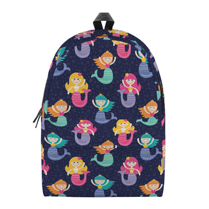 Colorful Mermaid Pattern Print Backpack