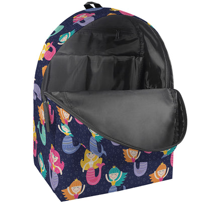 Colorful Mermaid Pattern Print Backpack