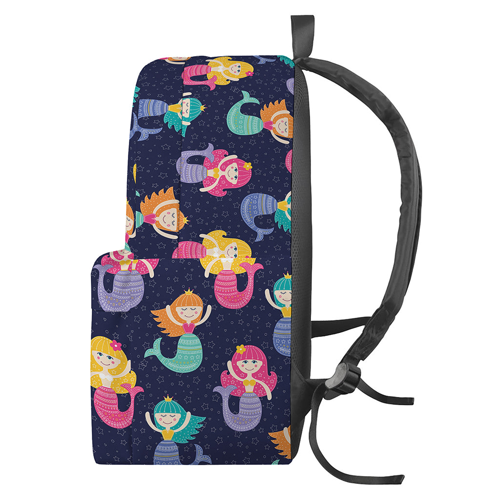 Colorful Mermaid Pattern Print Backpack