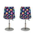 Colorful Mermaid Pattern Print Bar Stool Covers