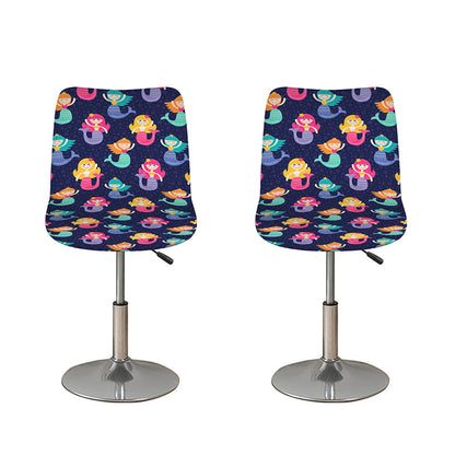 Colorful Mermaid Pattern Print Bar Stool Covers