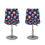 Colorful Mermaid Pattern Print Bar Stool Covers