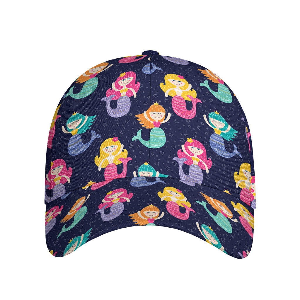 Colorful Mermaid Pattern Print Baseball Cap