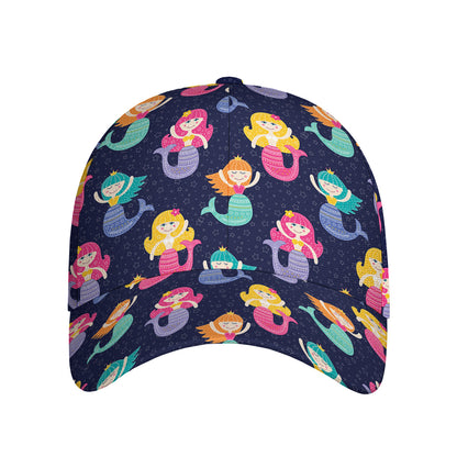Colorful Mermaid Pattern Print Baseball Cap