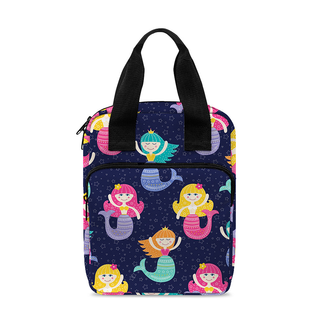 Colorful Mermaid Pattern Print Bible Tote Bag