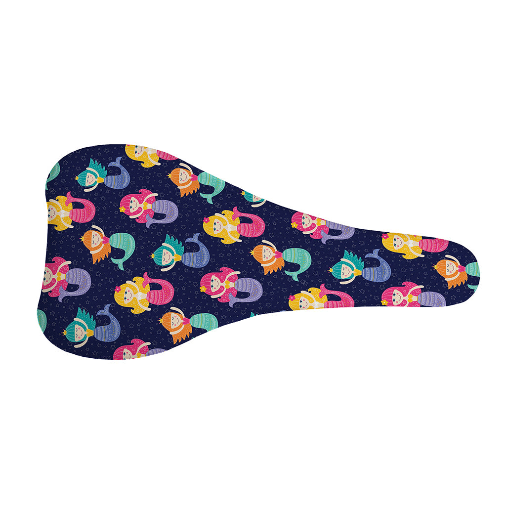 Colorful Mermaid Pattern Print Bicycle Seat Cover
