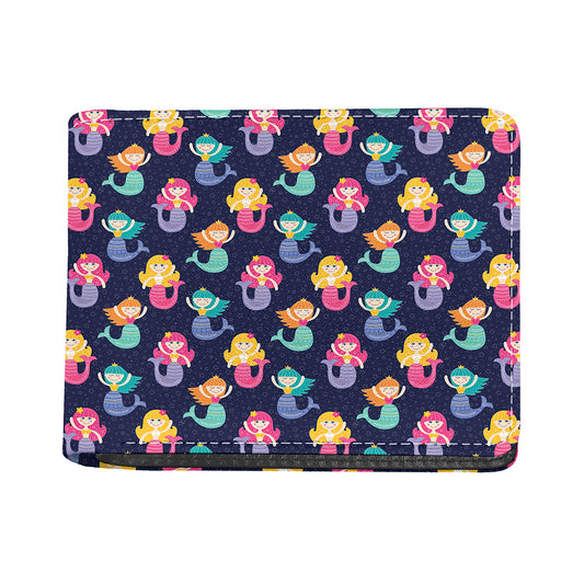 Colorful Mermaid Pattern Print Bifold Wallet