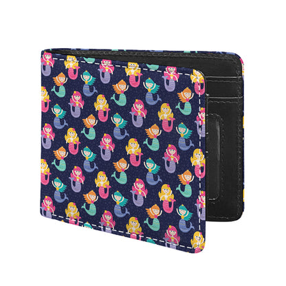 Colorful Mermaid Pattern Print Bifold Wallet