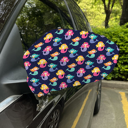 Colorful Mermaid Pattern Print Car Side Mirror Covers