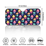 Colorful Mermaid Pattern Print Car Windshield Sun Shade