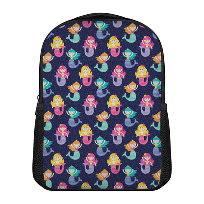Colorful Mermaid Pattern Print Casual Backpack