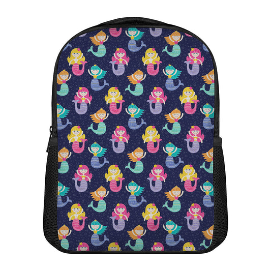 Colorful Mermaid Pattern Print Casual Backpack
