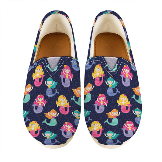 Colorful Mermaid Pattern Print Casual Shoes