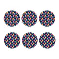 Colorful Mermaid Pattern Print Coaster Set