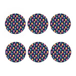 Colorful Mermaid Pattern Print Coaster Set