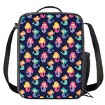 Colorful Mermaid Pattern Print Crossbody Lunch Bag