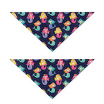 Colorful Mermaid Pattern Print Dog Bandana