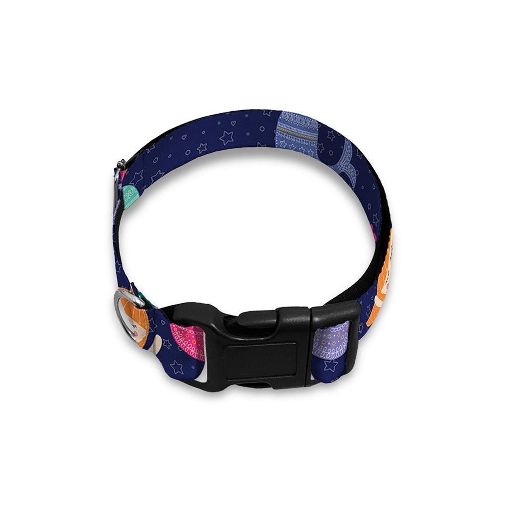 Colorful Mermaid Pattern Print Dog Collar