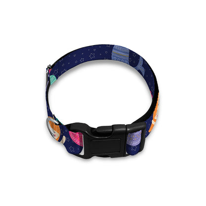 Colorful Mermaid Pattern Print Dog Collar
